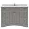 Modern Fittings Elise 48" Single Bath Vanity with Cultured Marble Quartz Top and Round Sink