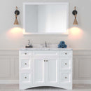 Modern Fittings Elise 48" Single Bath Vanity with Cultured Marble Quartz Top and Round Sink Faucet