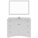 Modern Fittings Elise 48" Single Bath Vanity with Cultured Marble Quartz Top and Round Sink Faucet