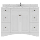 Modern Fittings Elise 48" Single Bath Vanity with Cultured Marble Quartz Top and Square Sink