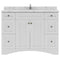 Modern Fittings Elise 48" Single Bath Vanity with Cultured Marble Quartz Top and Square Sink