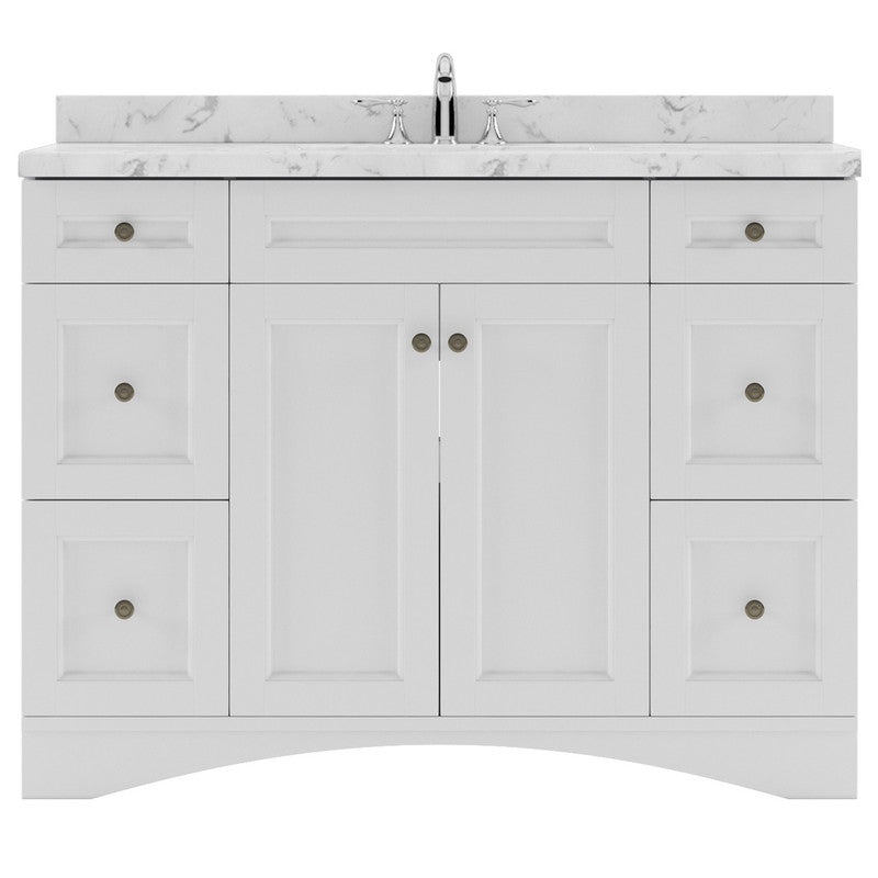 Modern Fittings Elise 48" Single Bath Vanity with Cultured Marble Quartz Top and Square Sink