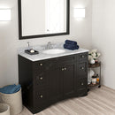 Modern Fittings Elise 48" Single Bath Vanity with White Marble Top and Round Sink