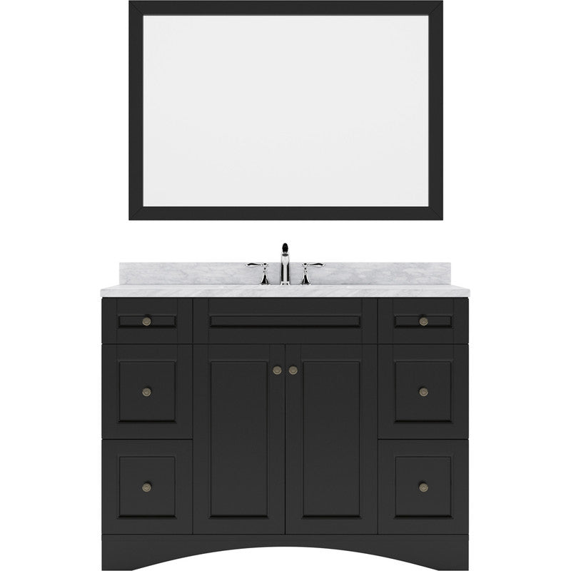 Modern Fittings Elise 48" Single Bath Vanity with White Marble Top and Round Sink