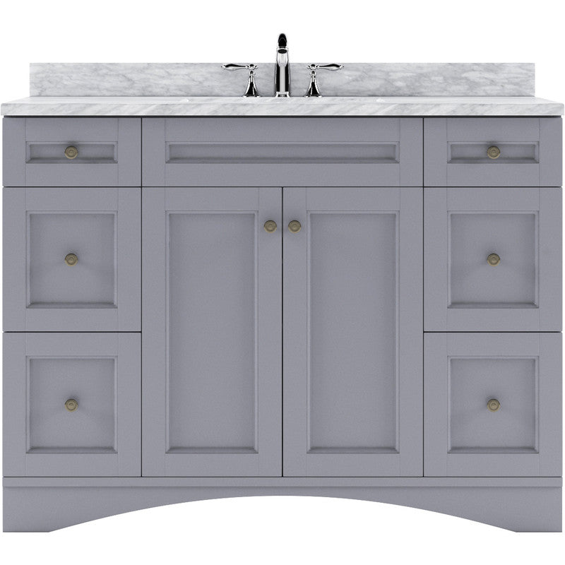 Modern Fittings Elise 48" Single Bath Vanity with White Marble Top and Round Sink