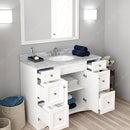 Modern Fittings Elise 48" Single Bath Vanity with White Marble Top and Round Sink