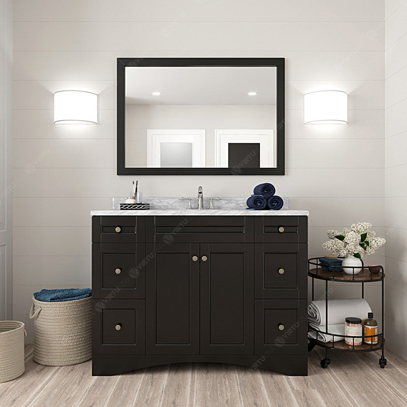 Modern Fittings Elise 48" Single Bath Vanity with Marble Top and Square Sink