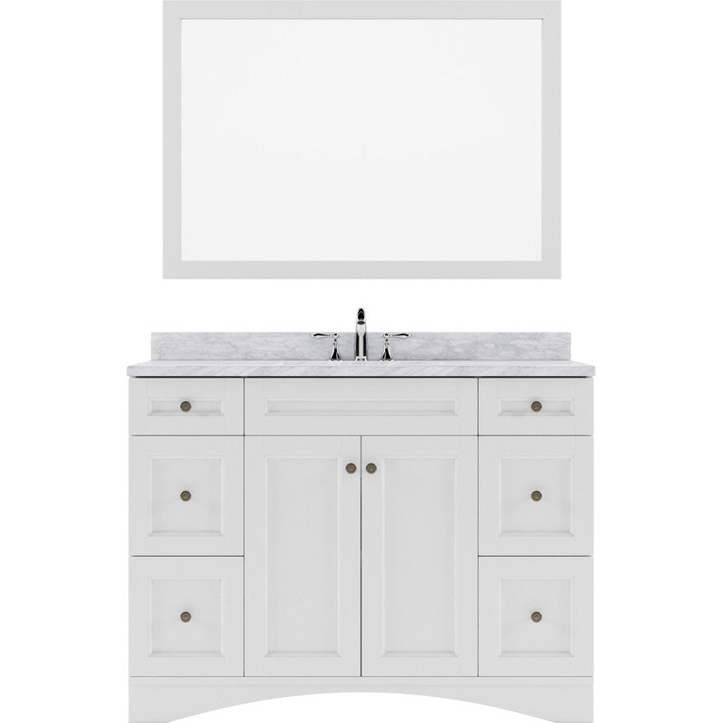 Modern Fittings Elise 48" Single Bath Vanity with Marble Top and Square Sink Faucet