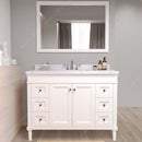 Modern Fittings Tiffany 48" Single Bath Vanity with Calacatta Quartz Top and Round Sink with Faucet