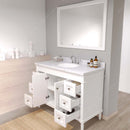 Modern Fittings Tiffany 48" Single Bath Vanity with Calacatta Quartz Top and Round Sink