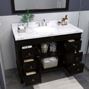 Modern Fittings Tiffany 48" Single Bath Vanity with Cultured Marble Quartz Top and Round Sink