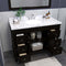 Modern Fittings Tiffany 48" Single Bath Vanity with Cultured Marble Quartz Top and Round Sink Nickel Faucet