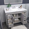 Modern Fittings Tiffany 48" Single Bath Vanity with Cultured Marble Quartz Top and Round Sink