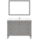 Modern Fittings Tiffany 48" Single Bath Vanity with Cultured Marble Quartz Top and Round Sink