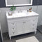 Modern Fittings Tiffany 48" Single Bath Vanity with Cultured Marble Quartz Top and Round Sink