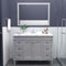 Modern Fittings Tiffany 48" Single Bath Vanity with Cultured Marble Quartz Top and Square Sink