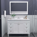 Modern Fittings Tiffany 48" Single Bath Vanity with Cultured Marble Quartz Top and Square Sink