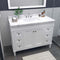 Modern Fittings Tiffany 48" Single Bath Vanity with Cultured Marble Quartz Top and Square Sink