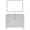 Modern Fittings Tiffany 48" Single Bath Vanity with Cultured Marble Quartz Top and Square Sink Nickel Faucet