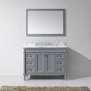 Modern Fittings Tiffany 48" Single Bath Vanity with Marble Top and Round Sink Faucet