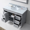 Modern Fittings Tiffany 48" Single Bath Vanity with Marble Top and Round Sink