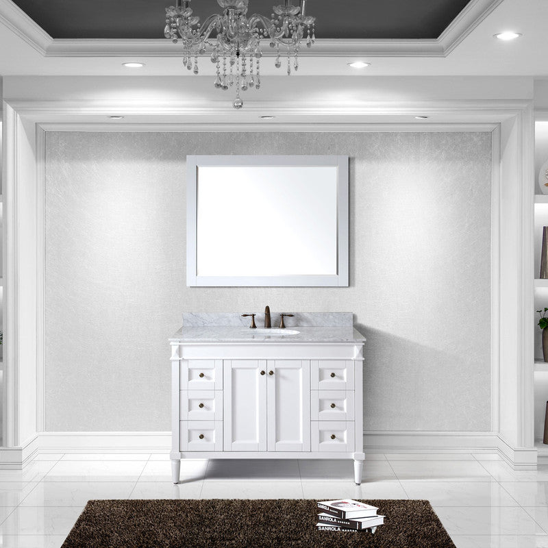 Modern Fittings Tiffany 48" Single Bath Vanity with Marble Top and Round Sink