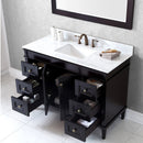 Modern Fittings Tiffany 48" Single Bath Vanity with Marble Top and Square Sink Faucet