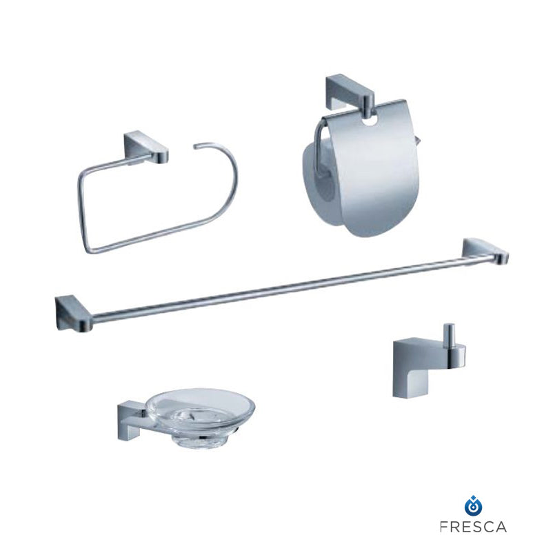 Fresca Generoso 5-Piece Bathroom Accessory Set - Chrome FAC2300