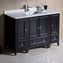 Fresca Oxford 48" Espresso Traditional Bathroom Cabinets with Top and Sink FCB20-122412ES-CWH-U