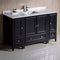 Fresca Oxford 54" Espresso Traditional Bathroom Cabinets with Top and Sink FCB20-123012ES-CWH-U