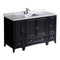 Fresca Oxford 54" Espresso Traditional Bathroom Cabinets w/ Top & Sink FCB20-123012ES-CWH-U