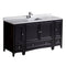 Fresca Oxford 60" Espresso Traditional Bathroom Cabinets w/ Top & Sink FCB20-123612ES-CWH-U