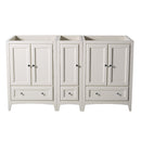 Fresca Oxford 60" Antique White Traditional Double Sink Bathroom Cabinets FCB20-241224AW