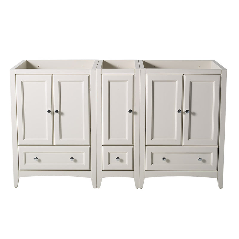 Fresca Oxford 60" Antique White Traditional Double Sink Bathroom Cabinets FCB20-241224AW