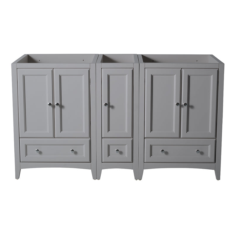 Fresca Oxford 60" Gray Traditional Double Sink Bathroom Cabinets FCB20-241224GR