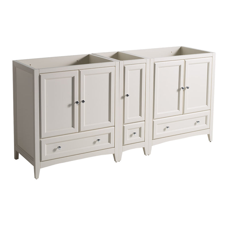 Fresca Oxford 71" Antique White Traditional Double Sink Bathroom Cabinets FCB20-301230AW