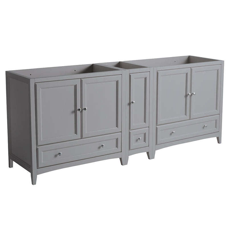 Fresca Oxford 83" Gray Traditional Double Sink Bathroom Cabinets FCB20-361236GR