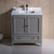 Fresca Oxford 30" Gray Traditional Bathroom Cabinet with Top and Sink FCB2030GR-CWH-U