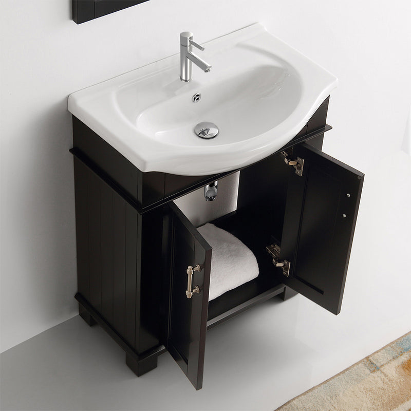 Fresca Hartford 30" Black Traditional Bathroom Vanity FCB2303BL-I