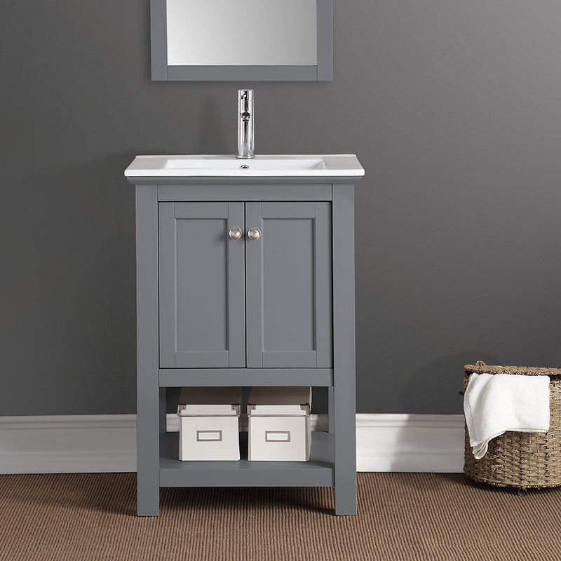 Fresca Manchester 24" Gray Traditional Bathroom Vanity FCB2304GR-I