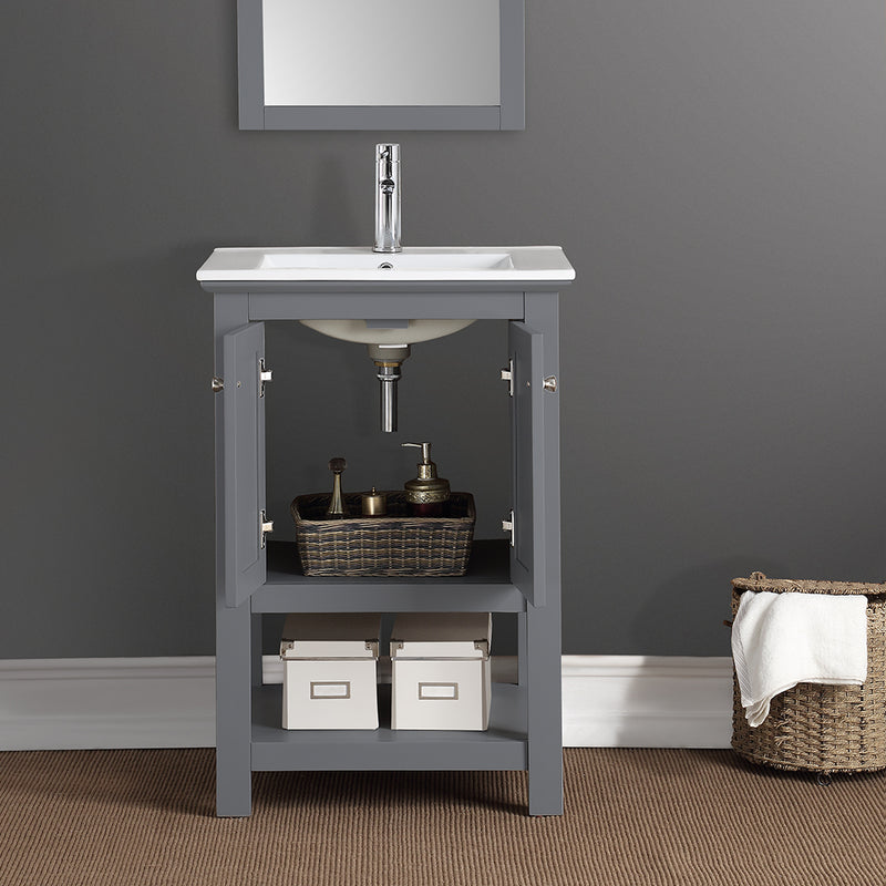 Fresca Manchester 24" Gray Traditional Bathroom Vanity FCB2304GR-I