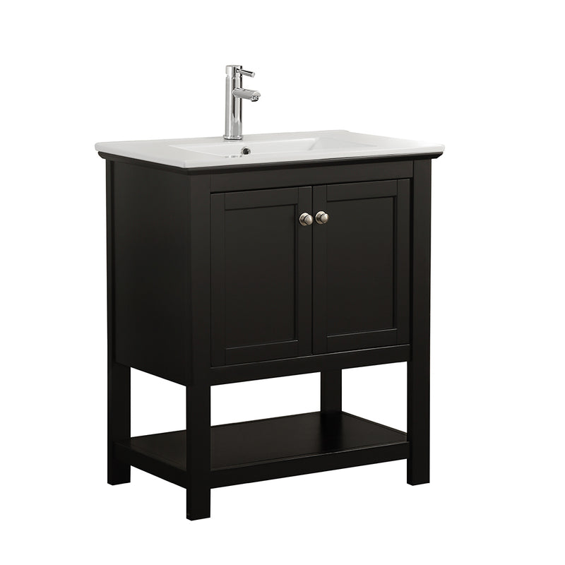 Fresca Manchester 30" Black Traditional Bathroom Vanity FCB2305BL-I