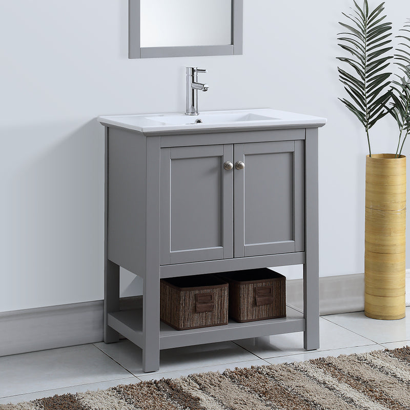 Fresca Manchester 30" Gray Traditional Bathroom Vanity FCB2305GR-I