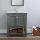 Fresca Manchester Regal 30" Gray Wood Veneer Traditional Bathroom Vanity FCB2305VG-I