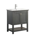 Fresca Manchester Regal 30" Gray Wood Veneer Traditional Bathroom Vanity FCB2305VG-I