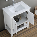 Fresca Manchester 30" White Traditional Bathroom Vanity FCB2305WH-I