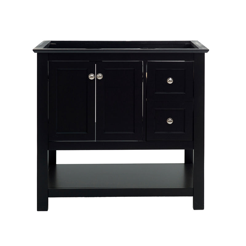 Fresca Manchester 36" Black Traditional Bathroom Cabinet FCB2336BL