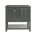 Fresca Manchester Regal 36" Gray Wood Veneer Traditional Bathroom Cabinet FCB2336VG