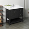 Fresca Manchester 42" Black Traditional Bathroom Cabinet with Top and Sink FCB2340BL-CWH-U