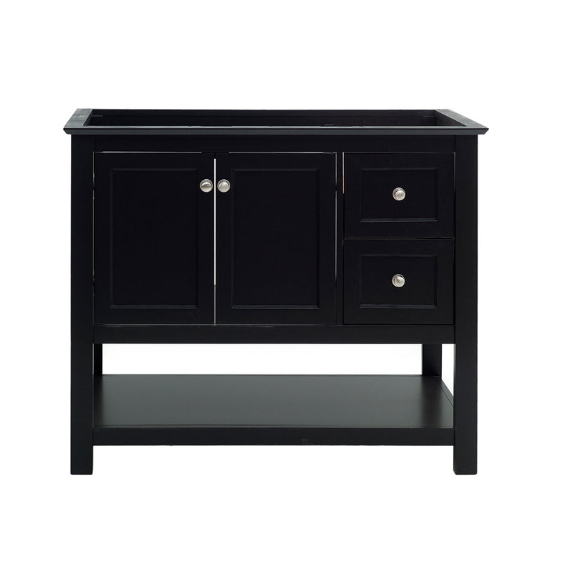 Fresca Manchester 42" Black Traditional Bathroom Cabinet FCB2340BL